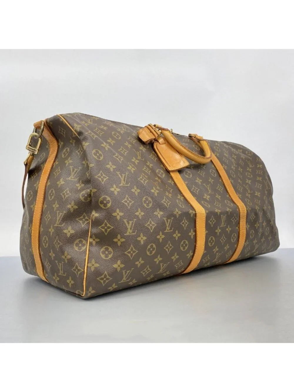 Louis Vuitton Boston Bag Monogram Keepall Bandouliere 60 Brown